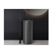 Umivalnik 4609F Gun Metal Back