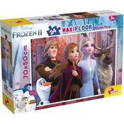Ledene kraljestvo glavne junakinje 2 v 1 maxi 24-delni puzzle in pobarvanka 70x50 cm - Lisciani