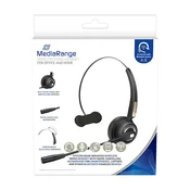 MediaRange Bluetooth slušalica s mikrofonom naglavna,crna , MROS305