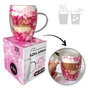 shumee Termo kozarec s cvetjem v notranjosti, gipsofila, hortenzije, vrtnice, 300 ml, 1 kos. SZK149
