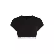 Karl Lagerfeld Majica  črna / off-bela