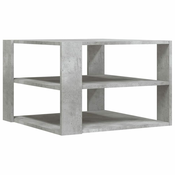 Vidaxl Klubska mizica betonsko siva 59,5x59,5x40 cm inženirski les