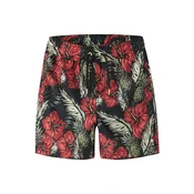 NAME IT Kratke kopalne hlače NKMZABA meta/temno rdeča/črna