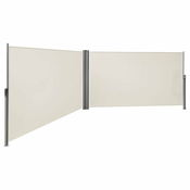SONGMICS Zložljiv dvojni senčnik 180x600 cm bež, (5000248249)