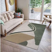 Conceptum Hypnose Tepih Shml14, Pravougaoni, 140 x 220 cm, Maslina-bež