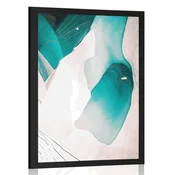 Plakat abstraktna jezera - 30x45 silver