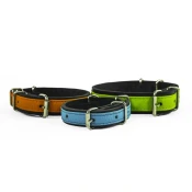 Usnjeni ovratnik s tekstilnim vložkom FLUO 55 x 2,0 cm