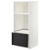 METOD/MAXIMERA Visoka omara za vgrad gspd aparate, bela/Lerhyttan črno luženo, 60x60x140 cm