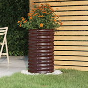 Vrtna sadilica od pocincanog celika 40 x 40 x 68 cm smeda