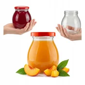shumee Majo steklen kozarec 245 ml z navojnim pokrovčkom FI58 za marmelado, med, sladice, konzervirane pijače