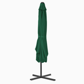 Vanjski suncobran s celicnim stupom 250 x 250 cm zeleni