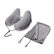 INF AIR Napihljiva vratna blazina Potovalna blazina s kapuco Grey, (21536488)