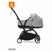 Stokke Ogrodje vozička black frame z new born shell Yoyo stone