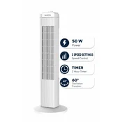 Stolpni ventilator 50W/230V v beli barvi