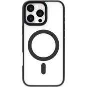 eSTUFF INFINITE HELSINKI Črn magnetni ovitek za iPhone 16 Pro. Material: 65 % recikliran PC, 21 % recikliran TPU, ES67141102