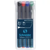 SCHNEIDER OHP PERMANENT MARKER 222 F, SET 1/4
