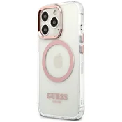 Guess GUESS TRDI OVITEK IPHONE 13 PRO / 13 6.1 PINK METAL OUTLINE ZA MAGSAFE, (21834583)