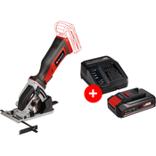 Einhell Akumulatorski mini cirkular TE-CS 18/89 Li Solo + Einhell Power-X-Change 18V 2.5 Ah Starter-Kit