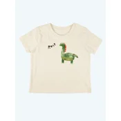 MelaDi Majica Dinosaurier naravno bela