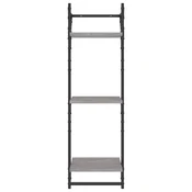 Vidaxl Stenske police s prečkami 2 kosa siva sonoma 30x25x100 cm
