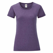 Purple Iconic womens t-shirt in combed cotton Fruit of the Loom