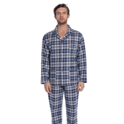 Moška flanelna pižama PAULO XXL Temno modra