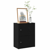 Vidaxl Knjižna omara črna hrast 40x24x52 cm inženirski les
