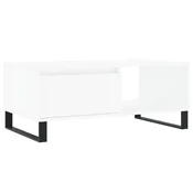 Klubska mizica bela 90x50x36,5 cm inženirski les