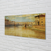 tulup.si Slika na akrilnem steklu Italija river mostovi stavbe 120x60 cm 4 obešalnika