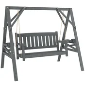 Homestar Vrtna gugalnica klop za 2 osebi 183x120x160 cm siva, (5000228080)