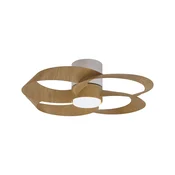 Mantra Iluminación LED stropni ventilator Rose, les, tiho delujoči enosmerni motor, premer 65 cm, - Dnevna soba/jedilnica - Sodobni - les, bel - Plastika