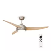 Klarstein El Paso stropni ventilator z lučjo | 132 cm | 35 W | Tiho delovanje | Les