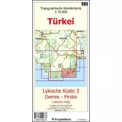 Lykische Küste 3 - Demre - Finike - Lykischer Weg - Topographische Wanderkarte 1:75.000 Türkei (Blatt 7.3)