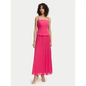 French Connection Večerna obleka Tiana 719H9 Temno rožnata Slim Fit