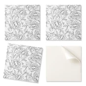 shumee Samolepilne vinilne ploščice s potiskom cvetličnega vzorca z listi 9x30x30 cm