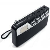 First Austria Tranzistor žepni FIRST FM LCD Display + MP3/USB/Micro SD, črn