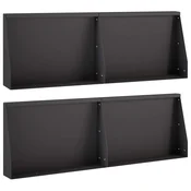 vidaXL Zadrževanje stene 4 kos 60 x 12 x 40 cm Jeklo Črna