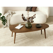 Klubska mizica Kailua 1155 Oreh, 38x50x115cm, Les, Ovalna