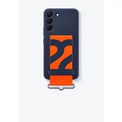 Original maska Samsung S22+ Silikonska futrola sa kaišem S22 Plus EF GS906 TamnoPlava Outlet