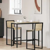 vidaXL miza Sonoma hrast 100 x 40 x 100,5 cm Inženirski les in jeklo