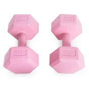 ModernHome Set šesterokotnih uteži 2x4 kg, uteži za vadbo, fitnes obremenitev, roza, ModernHome