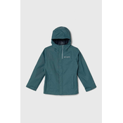 Otroška jakna Columbia Watertight Jacket turkizna barva