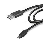 SBS - Micro-USB / USB Kabel (3m), črn