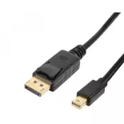 E-GREEN mini DisplayPort (M) - DisplayPort (M) 1.5m crni