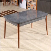 Hanah Home Trpezarijski sto na razvlacenje Aris, 132-170 cm, Antracit