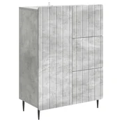 Vidaxl Strani šal Betonsko siva 66 x 34,5 x 92 cm Inženirski les