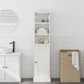 vidaXL Komplet pohištva za kopalnico s polico 2 pcs Rjava in bela