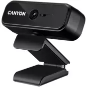 CANYON C2N 1080P full HD 2.0Mega fixed focus webcam with USB2.0 connector, 360 degree rotary view scope, built in MIC, Resolution 1920*1080, viewing angle 88°, cable length 1.5m, 90*60*55mm, 0.095kg, Black - CNE-HWC2N