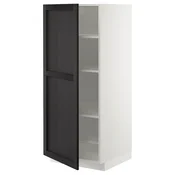 METOD Visoki element s policama, bela/Lerhyttan crno bajcovano, 60x60x140 cm