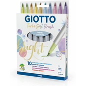 Akvarelni markeri Giotto Turbo - Soft Brush Pastel, 10 boja